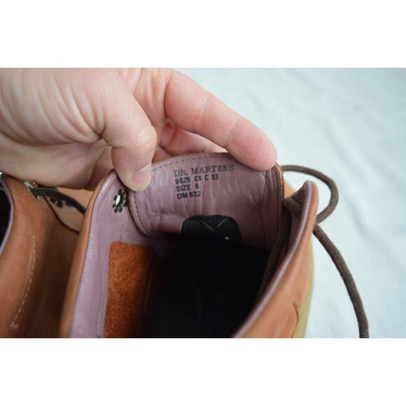 Dr Martens Mens 6 Brown Leather Lace Up Dress Ankle Boots DM632 Womens 8 main image 5